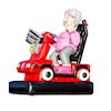 Opblaasfiguur Sarah op scootmobiel
