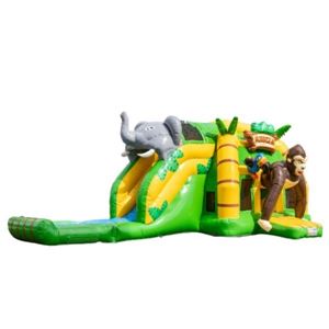 Springkussen Super Jungle World met plonsbad Springkussen Super Jungle World met plonsbad