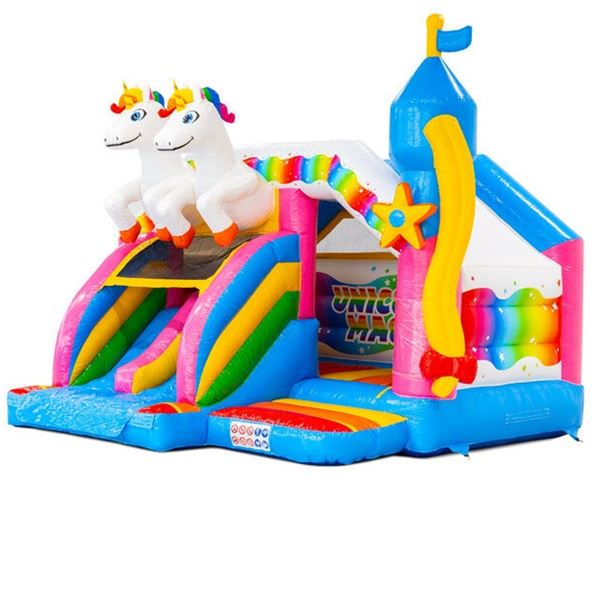 (Verwacht April 2026) Springkussen Midi Unicorn dubbelslide