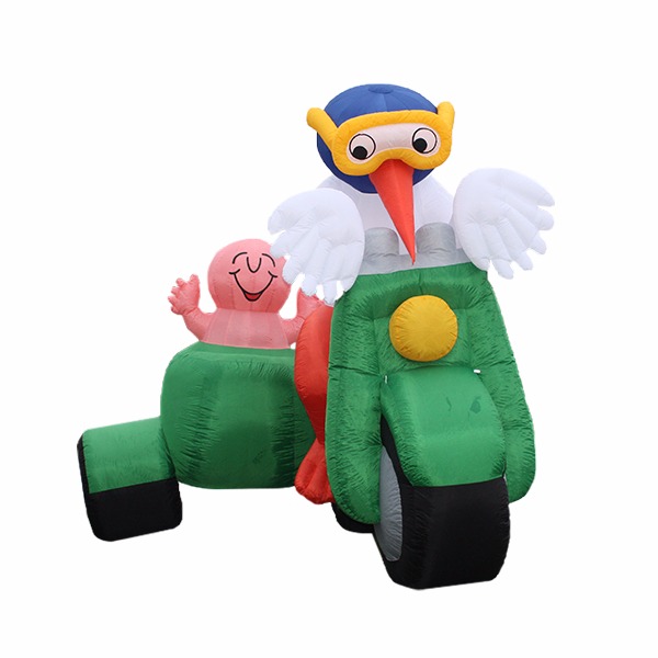 Opblaasfiguur Baby op motor