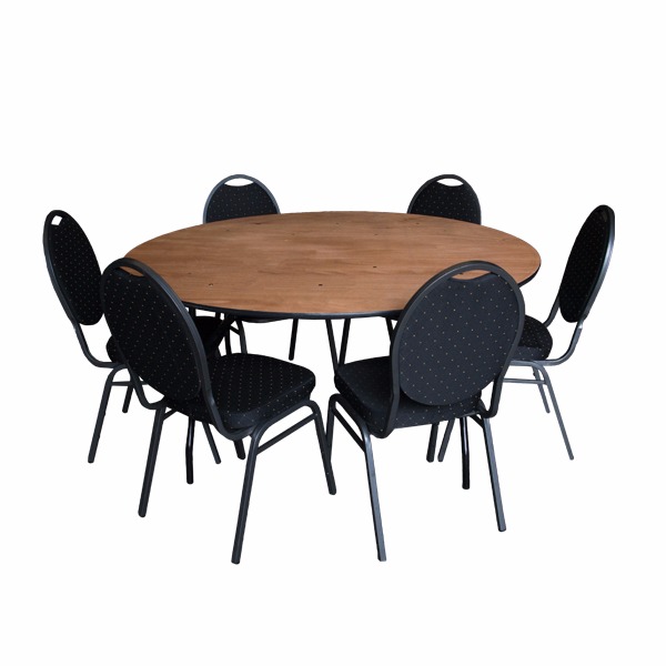 Vervorming Stratford on Avon dubbel Ronde tafel 150cm met luxe stoelen huren - Jumping Almere